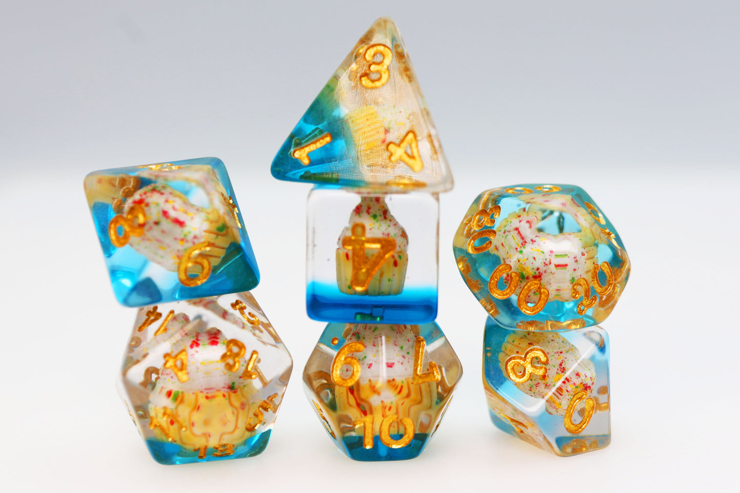 Foam Brain Pastry Pets RPG Dice & Pin Set - Cupcake Dog