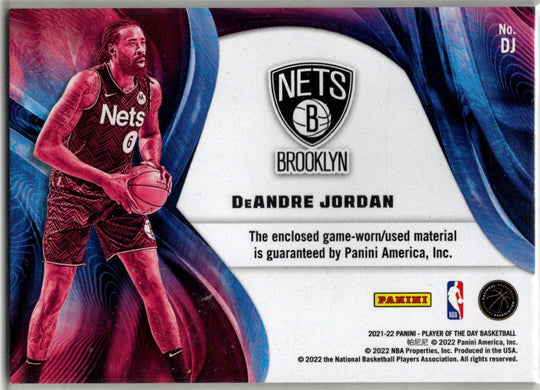 2021-22 Panini Player of the Day Patch Card DJ DeAndre Jordan 11/93