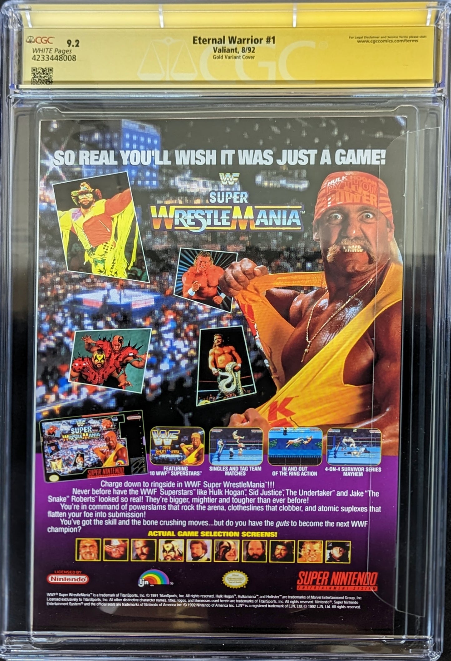 Eternal Warrior #1 (1992) Flat Gold Error Variant CGC 9.2 Signed by Frank Miller