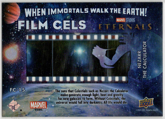 2023 Upper Deck Marvel Eternals Film Cels Card FC-15 Nezarr The Calculator