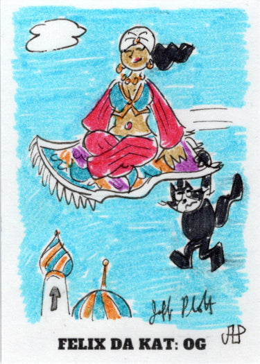 2023 5finity Felix Da Kat:  OG Sketch Card Jeff Plotkin V7