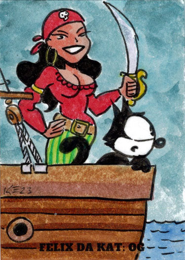 2023 5finity Felix Da Kat:  OG Sketch Card Kelly Everaert V1