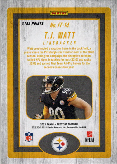 Panini Prestige Football 2021 Franchise Favs Xtra Points Card FF-14 Watt 21/50