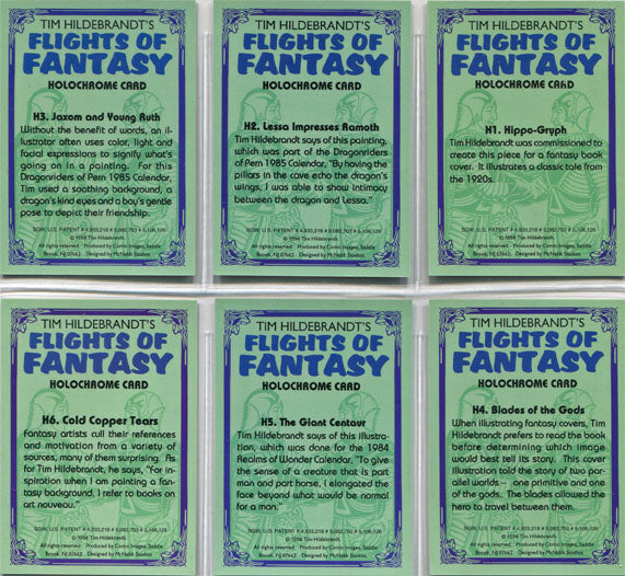 Flights of Fantasy Complete Holochrome Card Set H1-H6