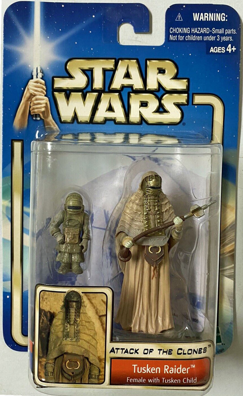 Star Wars 02/08 Tusken Raider Female with Tusken Child Action Figure