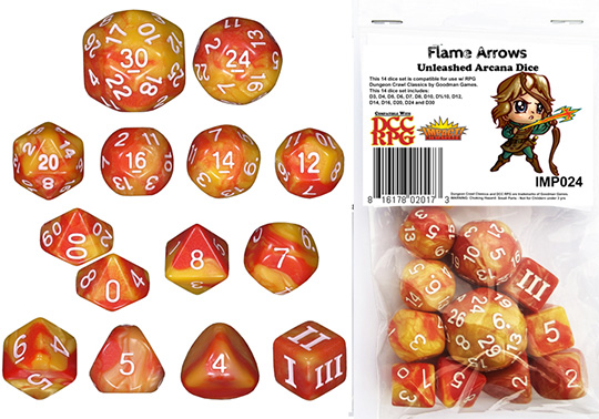 Goodman Games - Flame Arrow Dice Set