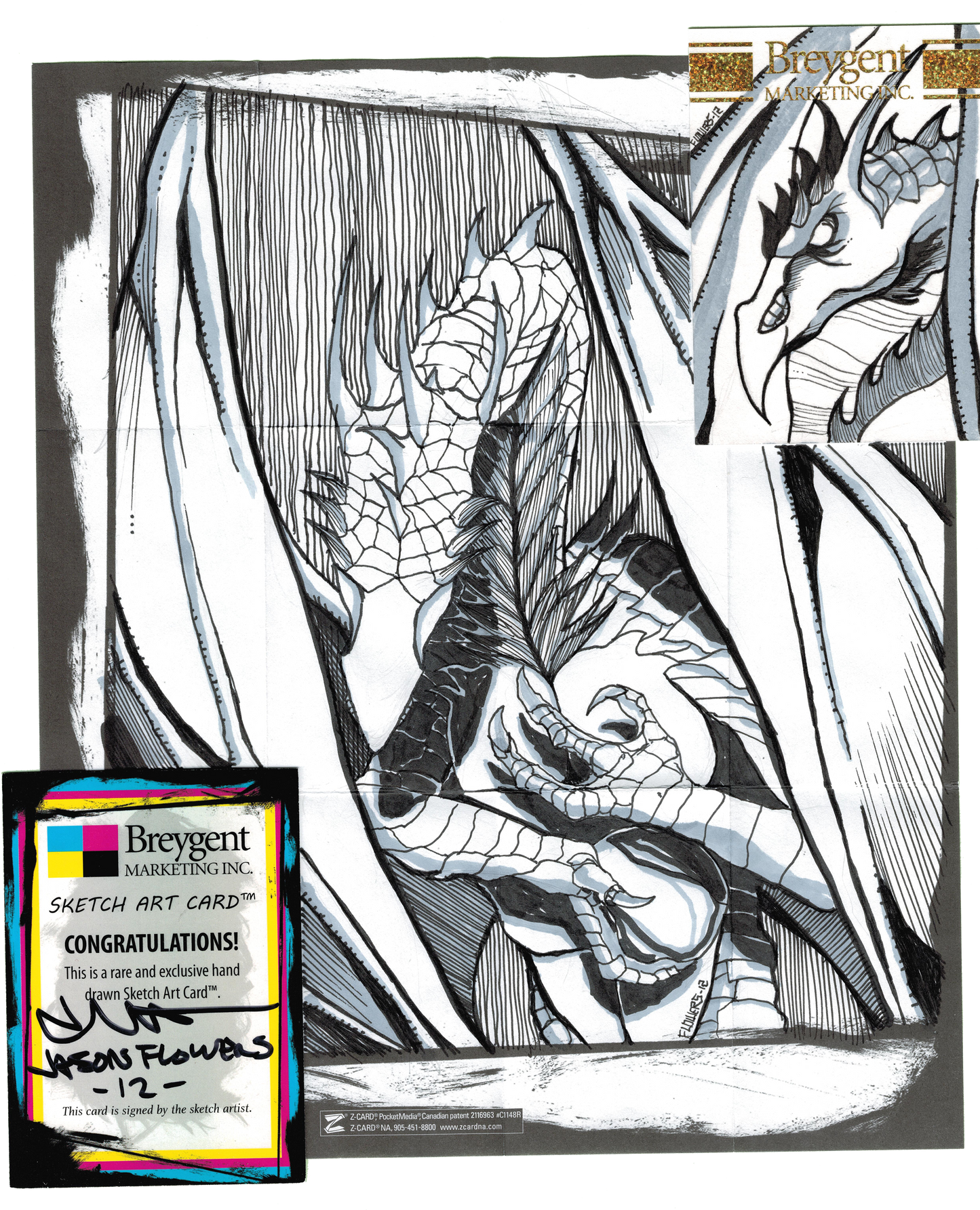 Breygent World of Fantasy Z-Card Fold Out Sketch by Jason Flowers