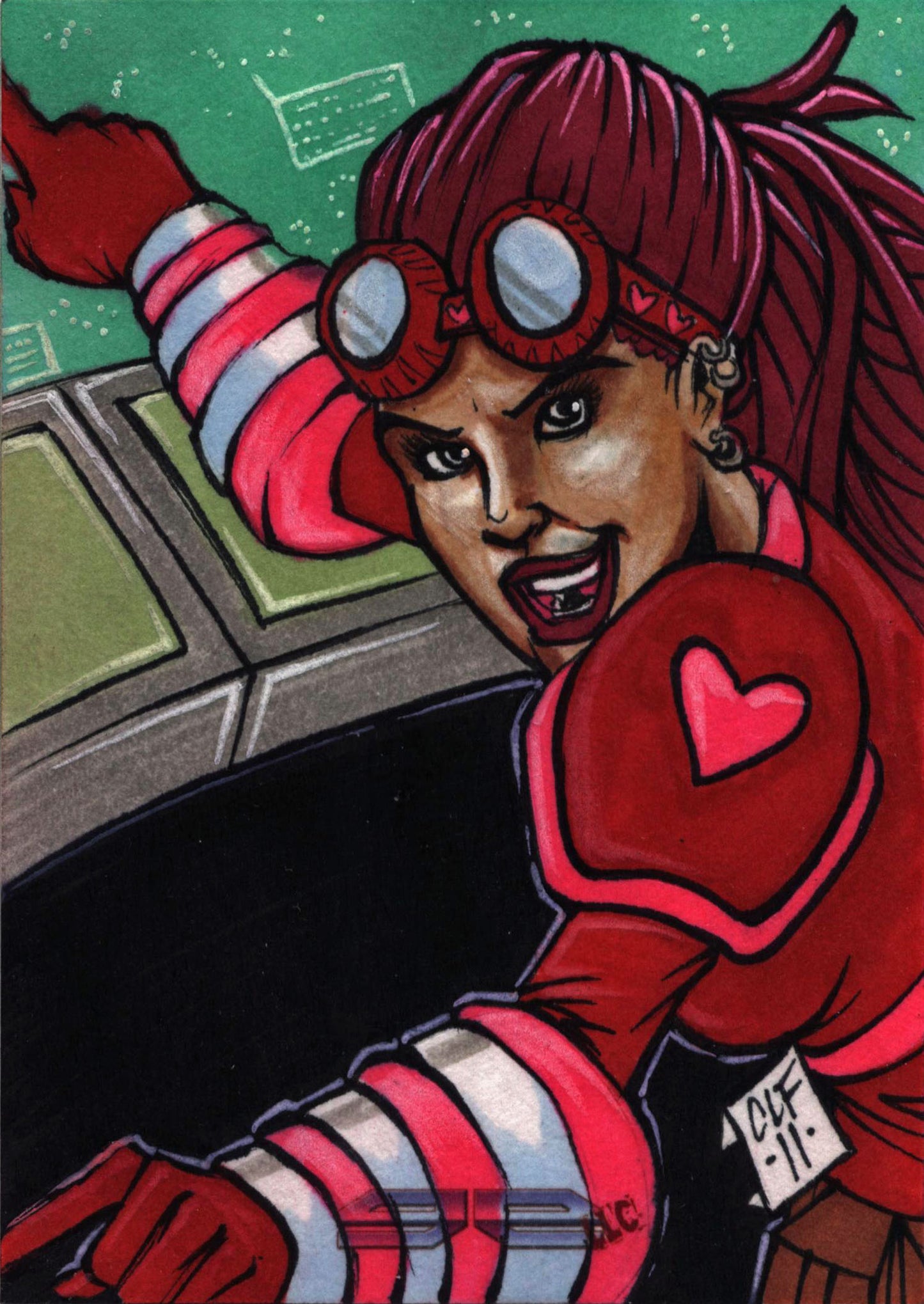2011 5finity Galaxgals Eradication Chris Foreman Sketch Card Ver. 1
