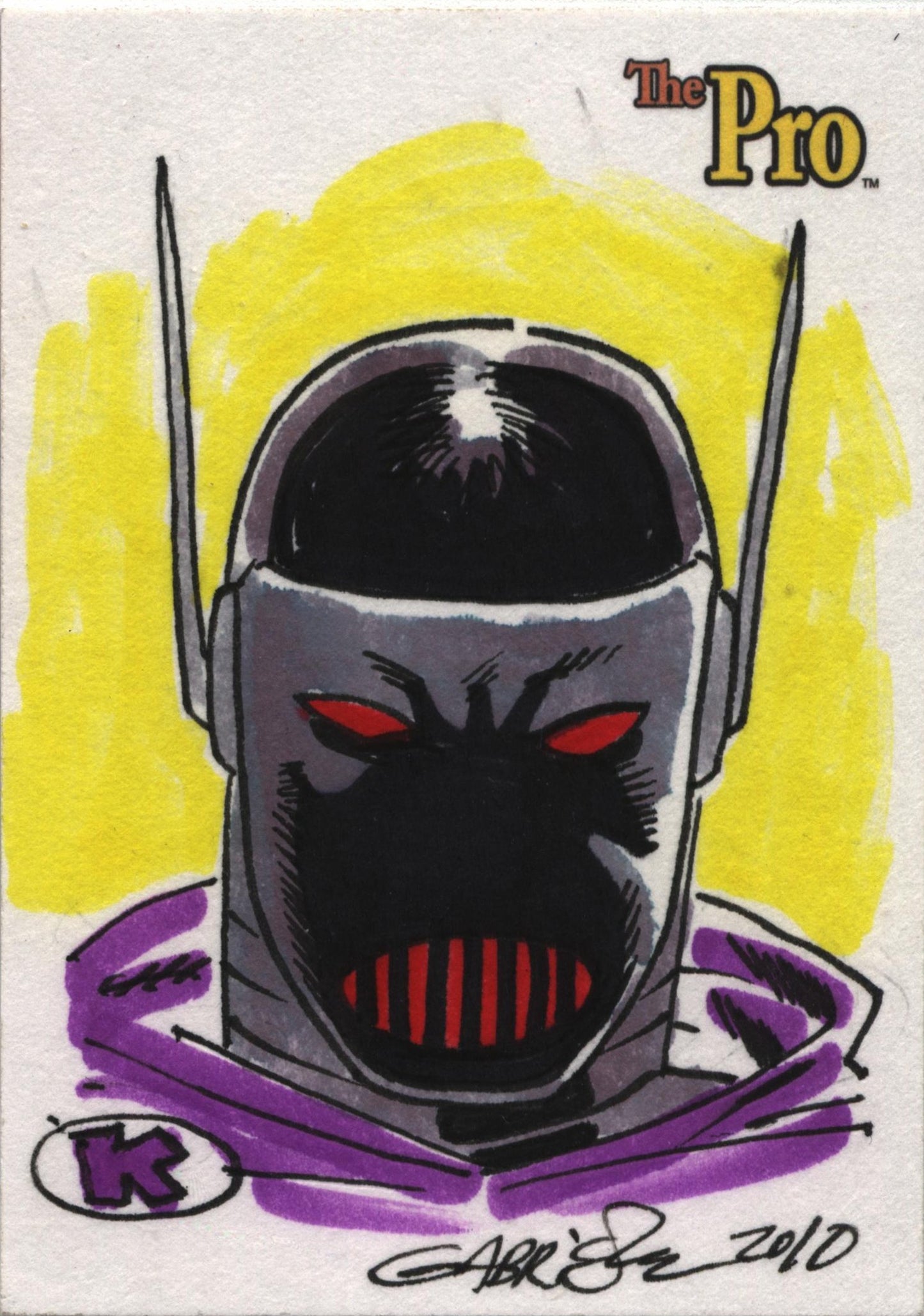 2010 5finity The Pro Factory Sketch Card by Angel Gabriele