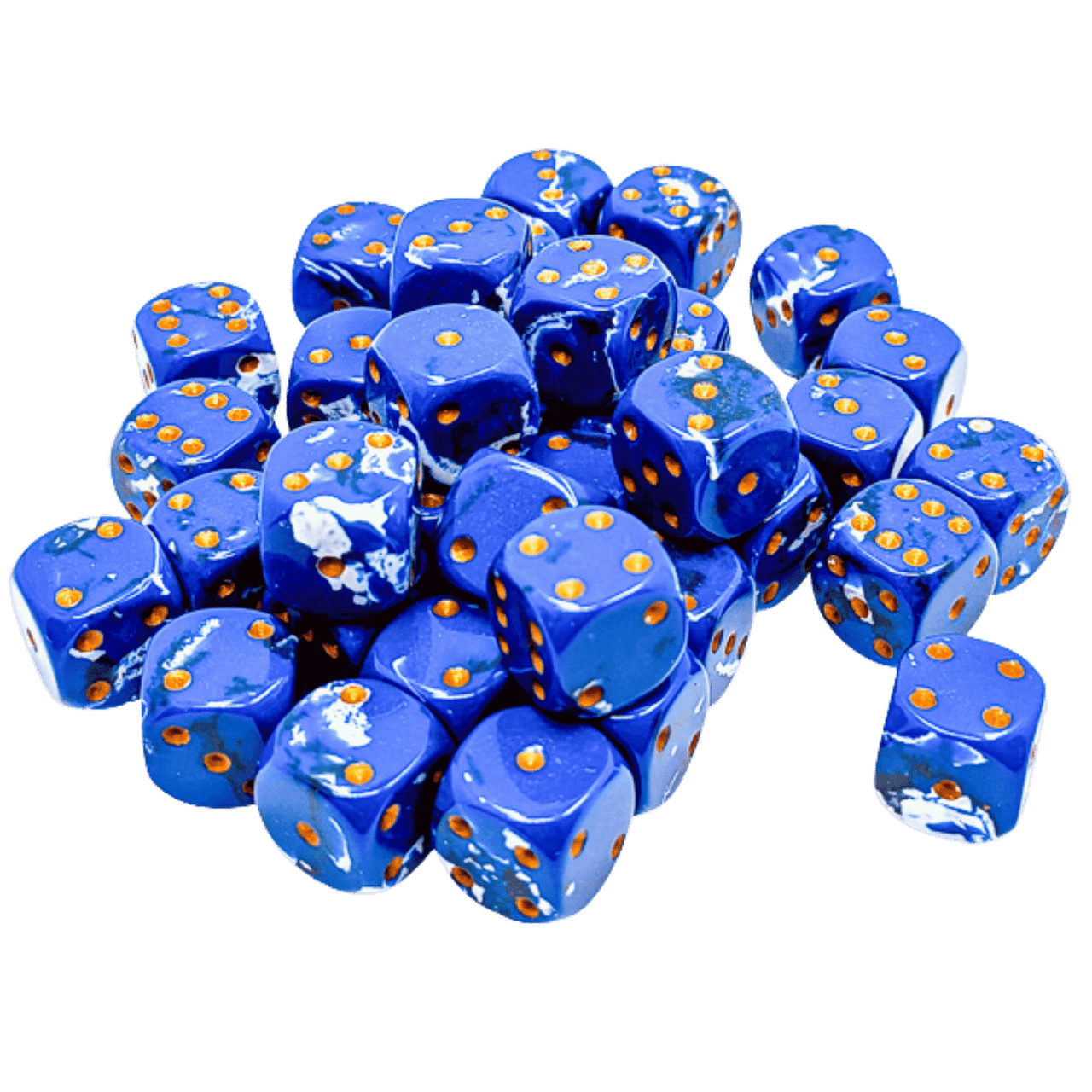 Chessex: 12mm d6 Brush - Wavebreak/Gold
