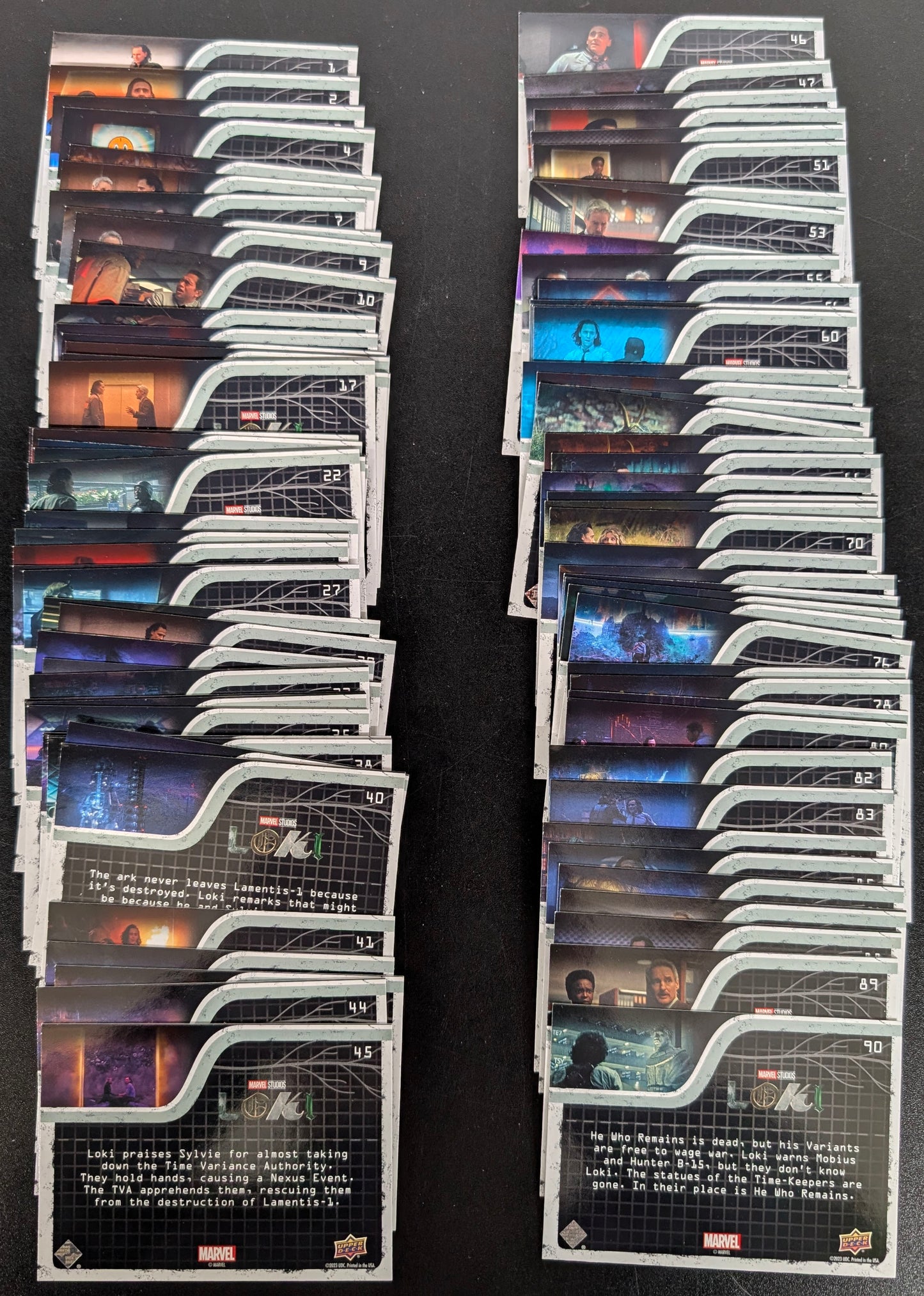 2023 Upper Deck Marvel Loki Green Parallel 90 Card Base Set