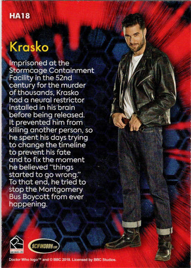 2022 Doctor Who Series 11 & 12 Allies & Adversaries Insert Card HA18 Krasko