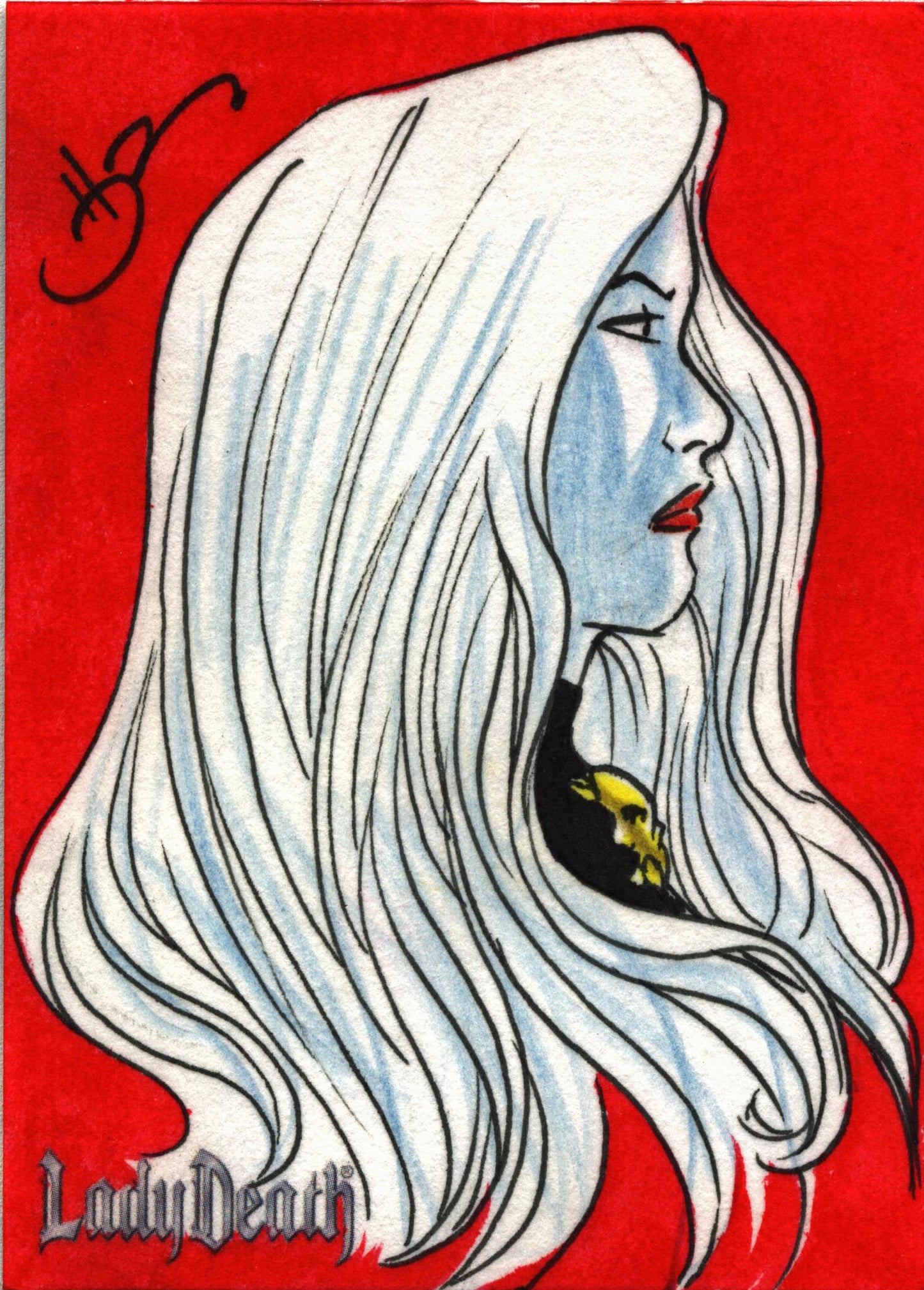 2011 5finity Lady Death Sketch Card by Daniel HDR Ver. 4