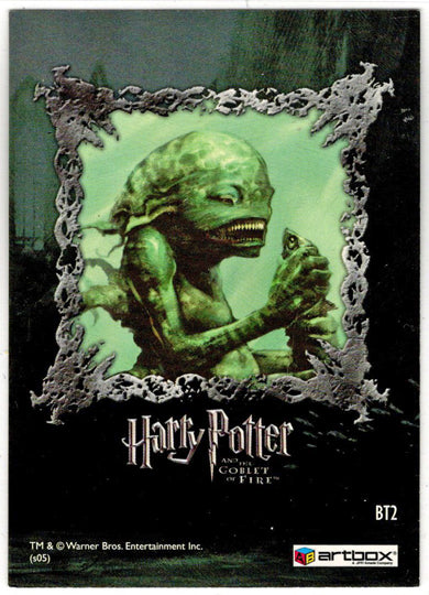 Harry Potter And The Goblet Of Fire Foil Box Topper Card BT2 Grindylow