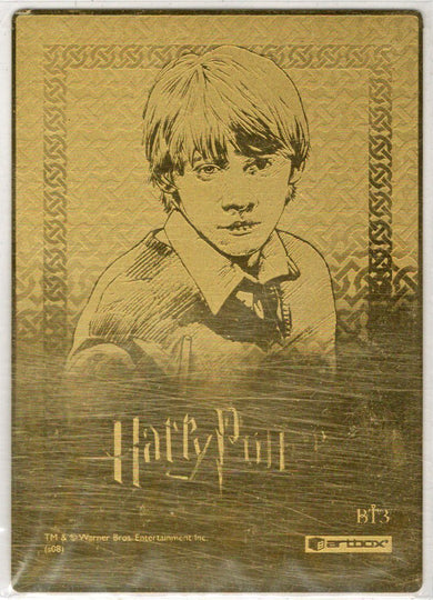 World of Harry Potter In 3D 2nd Edition Gold Foil Box Topper Card BT3