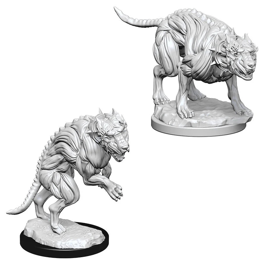 Pathfinder Battles Miniatures - Unpainted: Hell Hounds