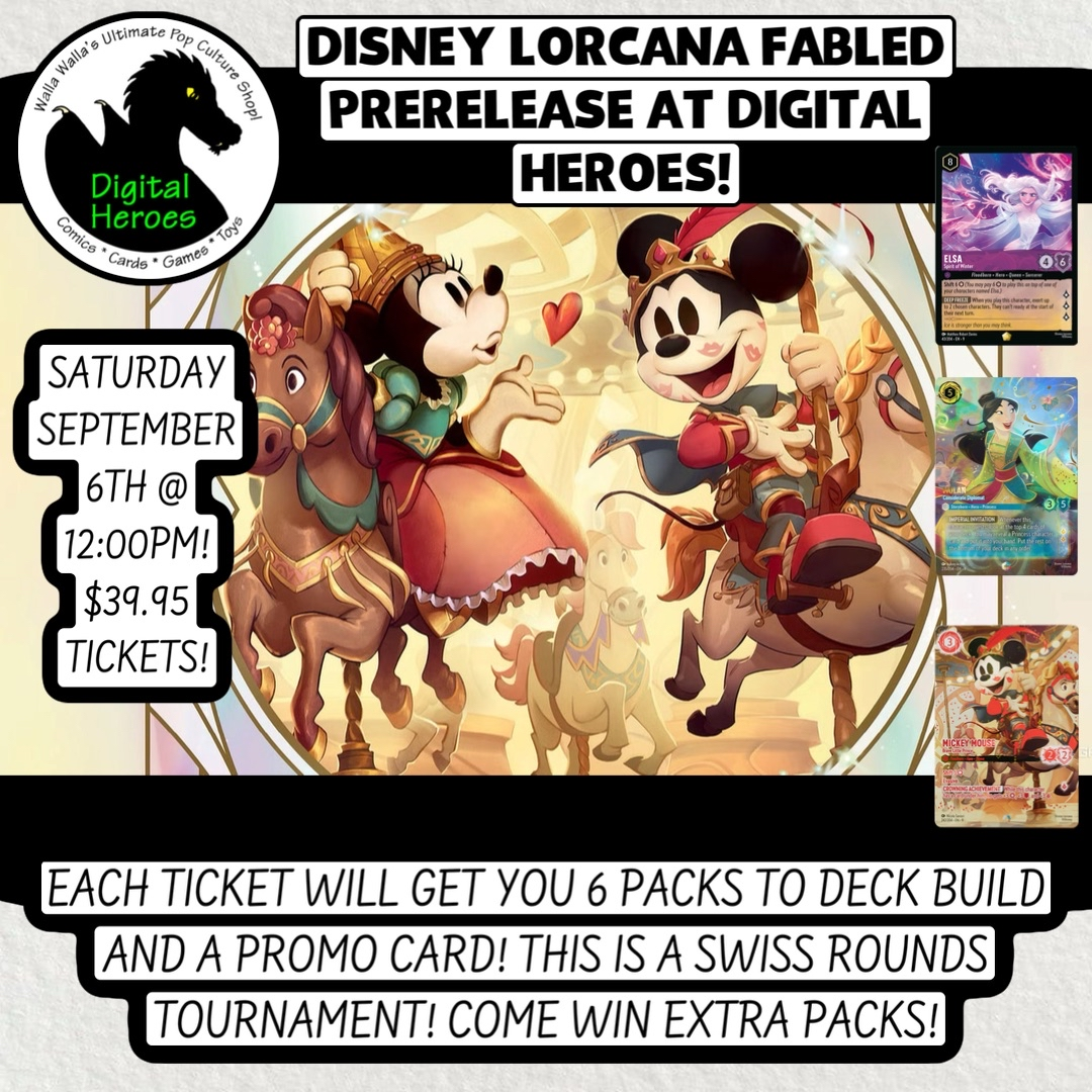 09/06/2025 12:00 PM Disney Lorcana Fabled Prerelease Ticket