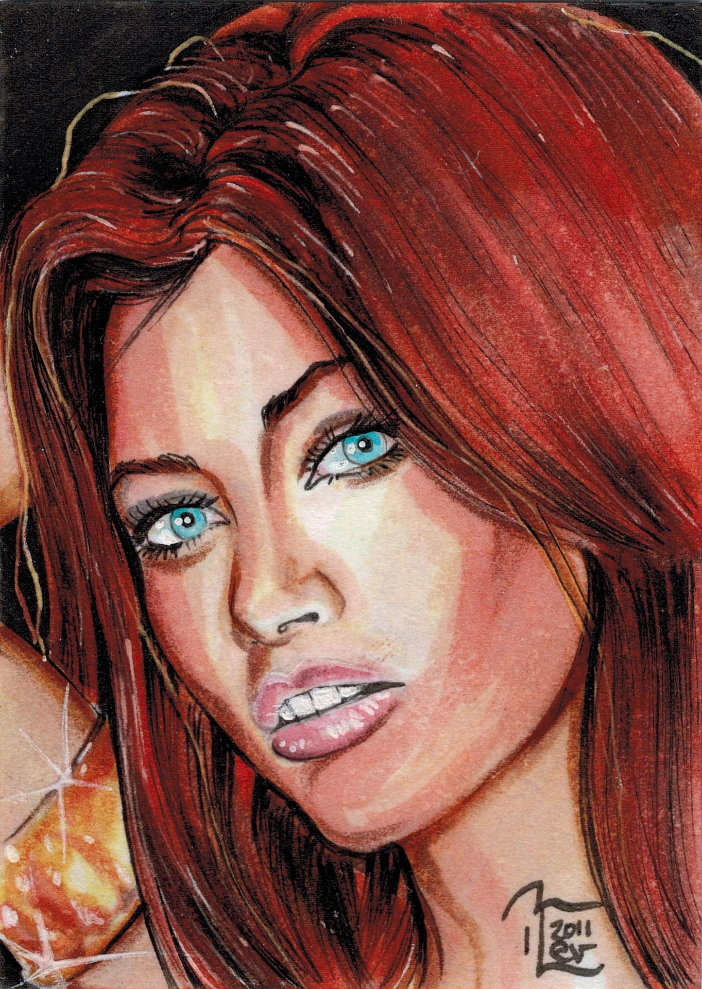 Breygent 2012 Red Sonja Sketch Card by Tim Levandoski