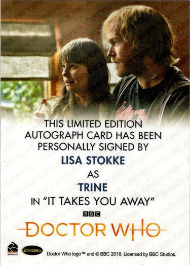 2022 Doctor Who Series 11 & 12 Lisa Stokke Full Bleed Autograph Card