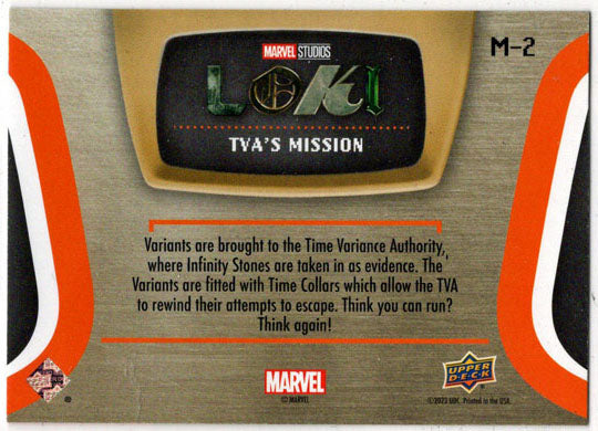2023 Upper Deck Marvel Loki TVA's Mission Insert Card M-2 Detention and...