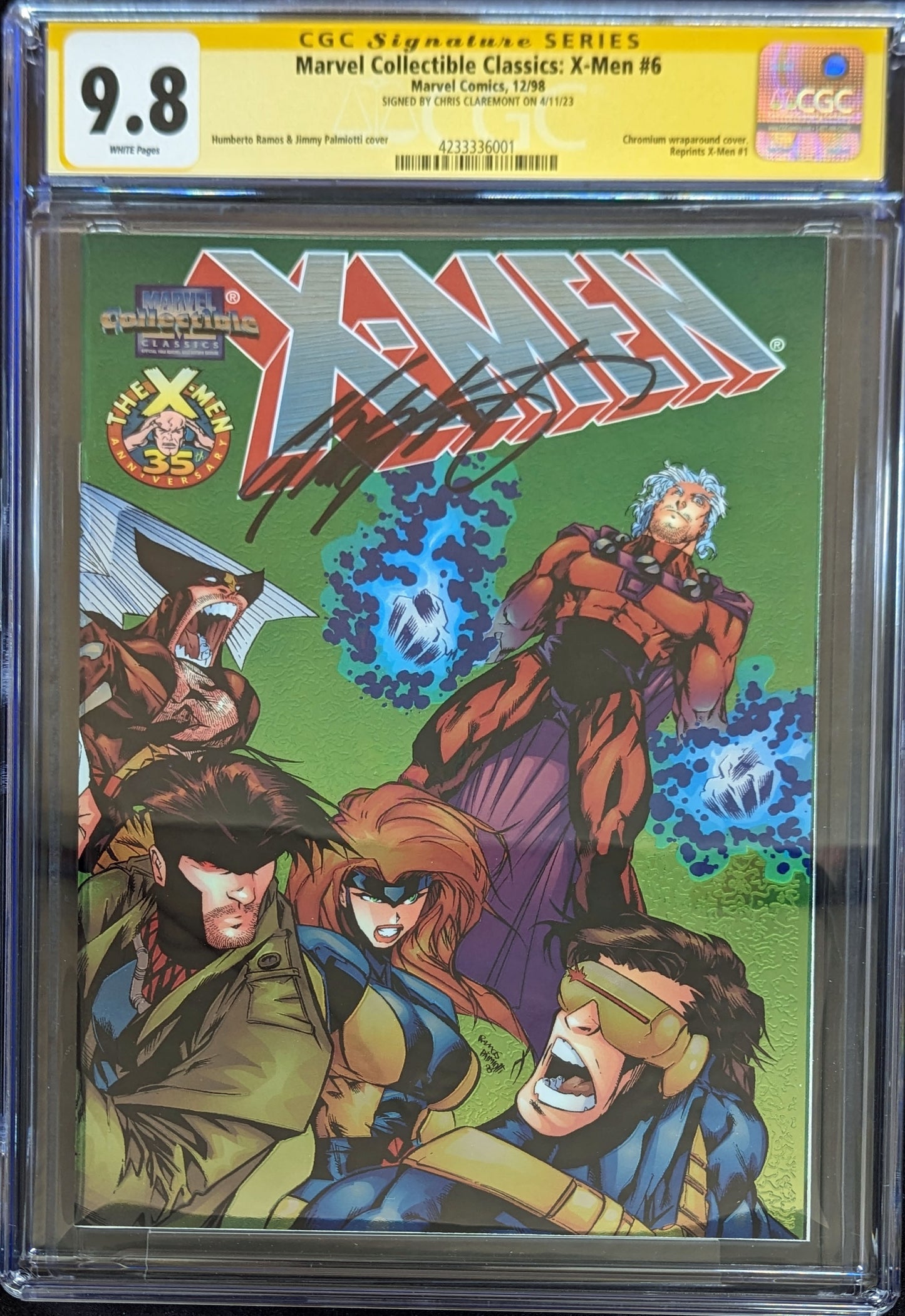 Marvel Collectible Classics #6 (X-Men #1 Chrome) CGC 9.8 Signed by Chris Claremont