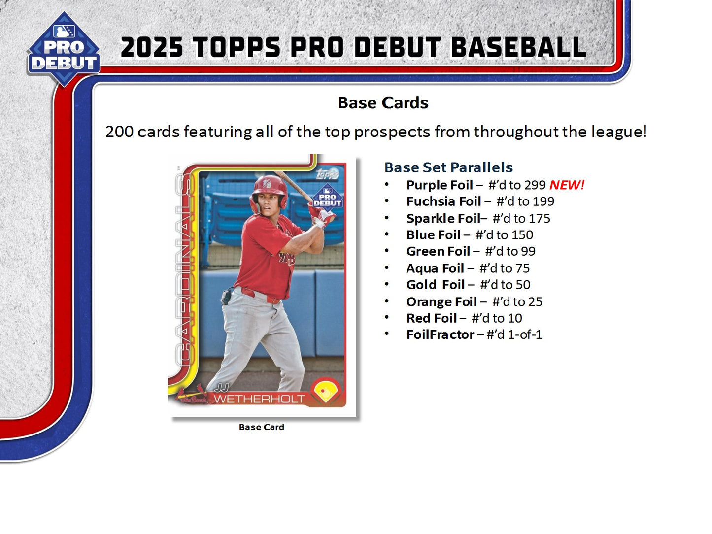 2025 Topps Pro Debut Baseball Hobby Jumbo Box
