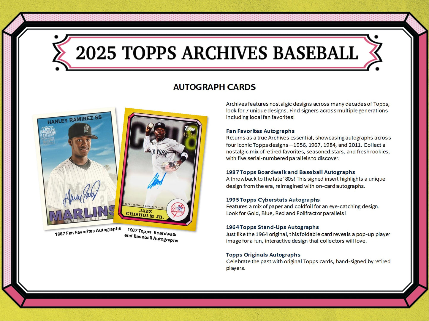 2025 Topps Archives Baseball Value Box