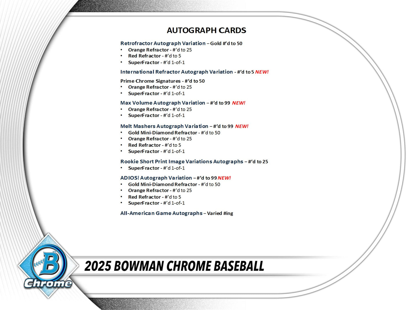 2025 Topps Bowman Chrome Baseball Hobby Box