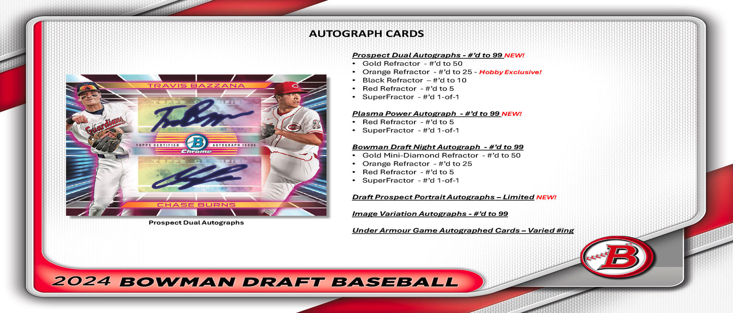 2024 Topps Bowman Draft Baseball Hobby Pack