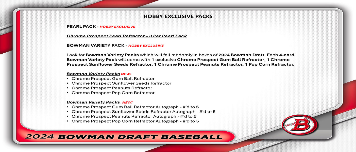 2024 Topps Bowman Draft Baseball Hobby Pack