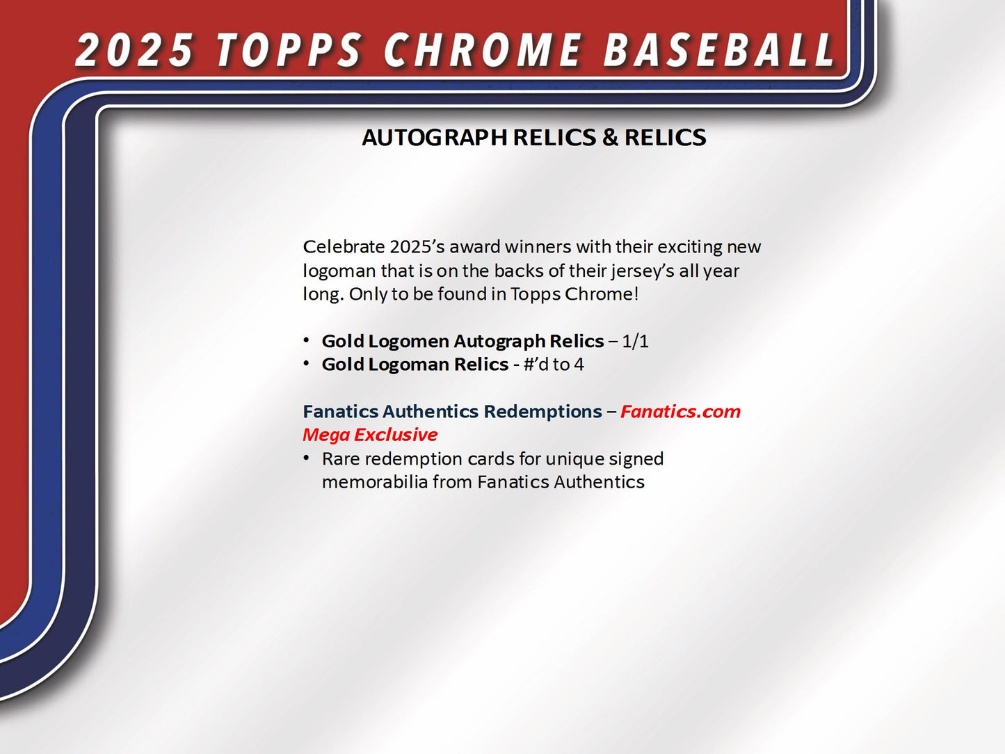 2025 Topps Chrome Baseball Mega Box