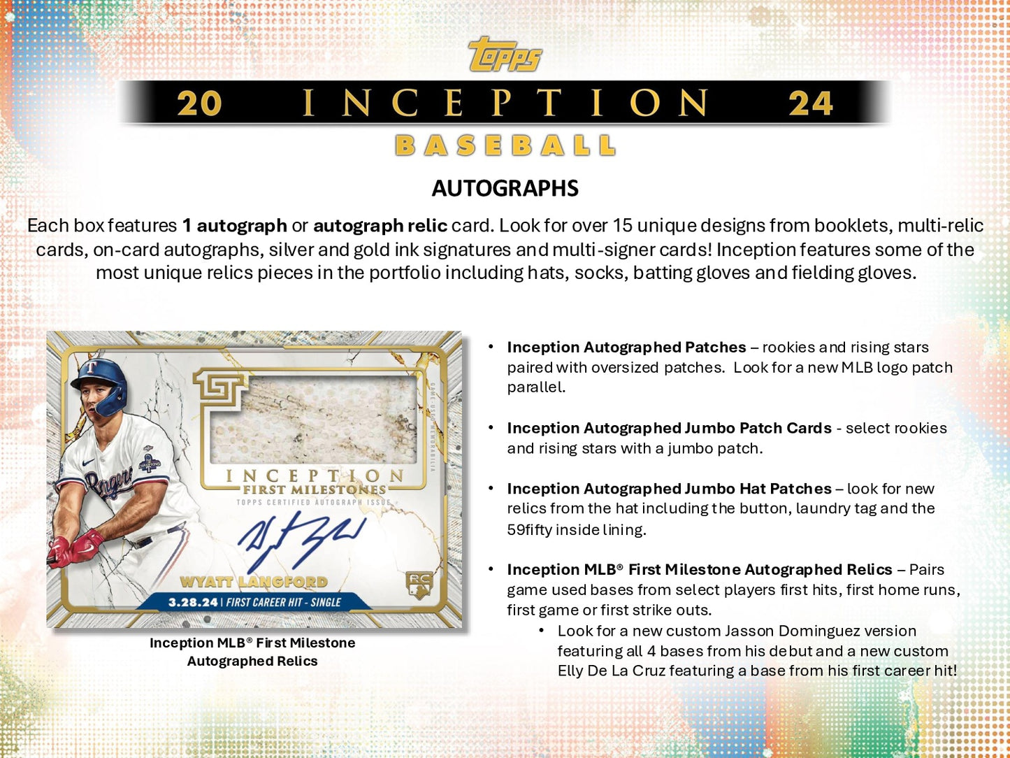 2024 Topps Inception Baseball Hobby Box