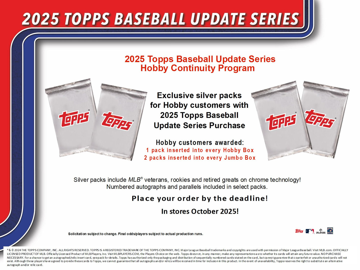 2025 Topps Update Baseball HTA Jumbo Box