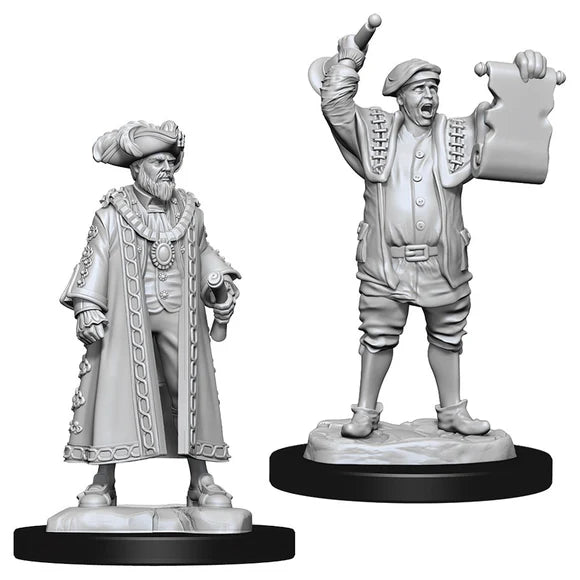 Deep Cuts Miniatures - Unpainted: Mayor & Town Crier