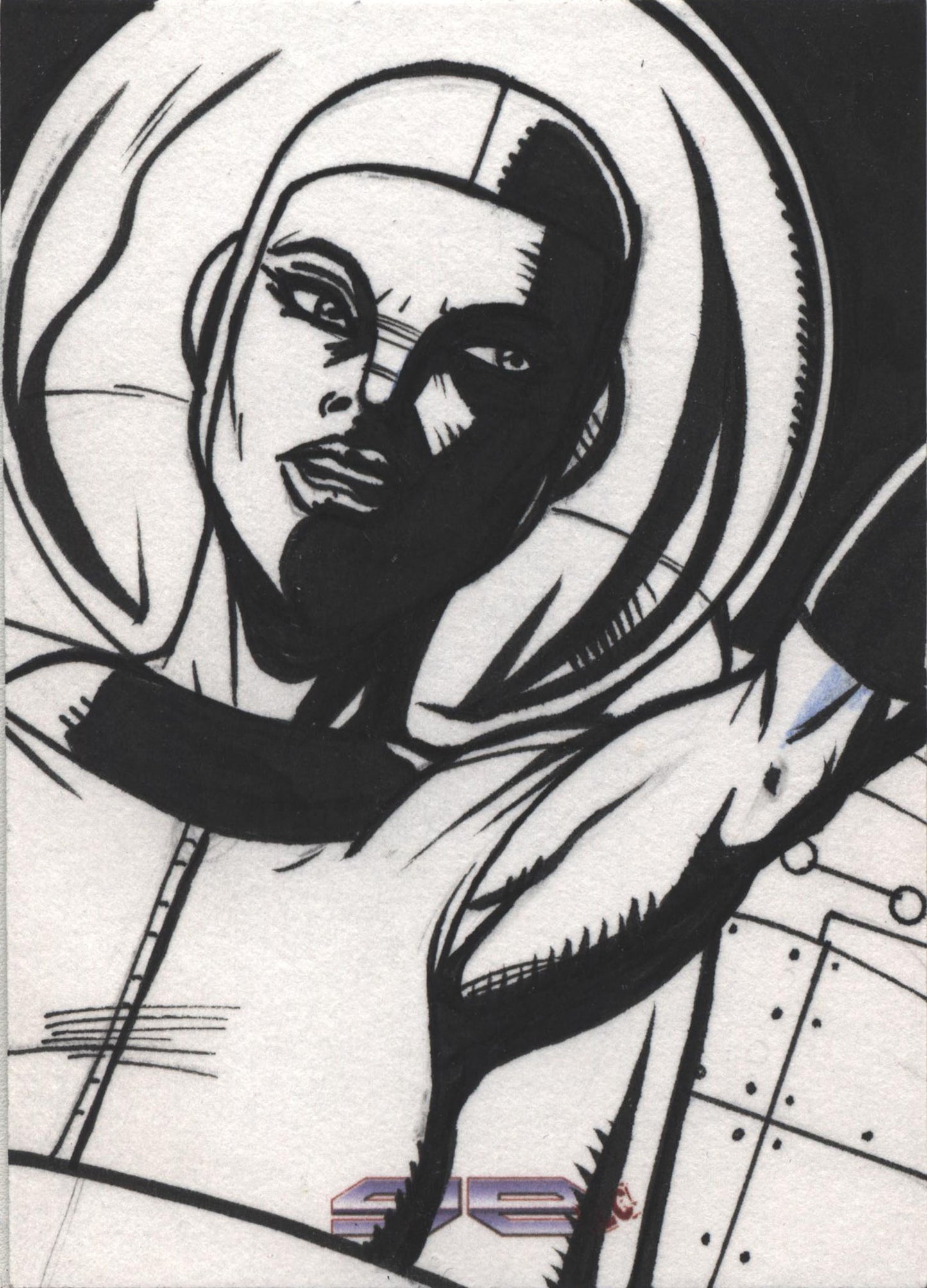 2011 5finity Galaxgals Eradication Rich Molinelli Sketch Card