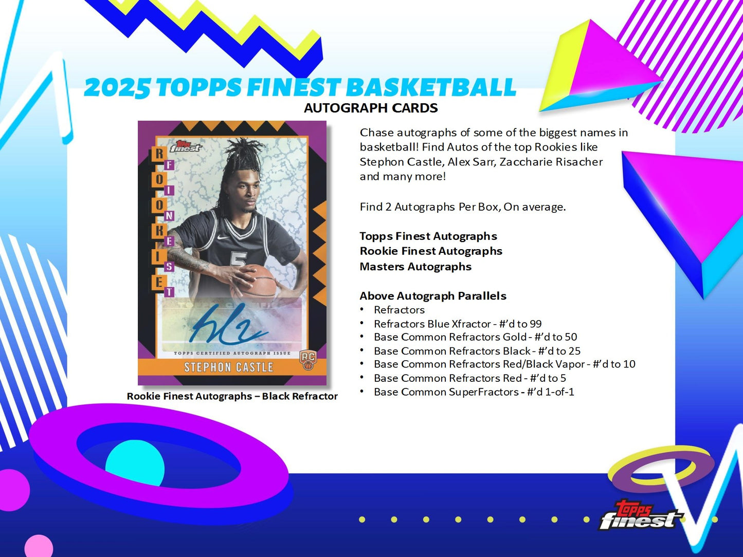 2024-25 Topps Finest NBA Basketball Hobby Box