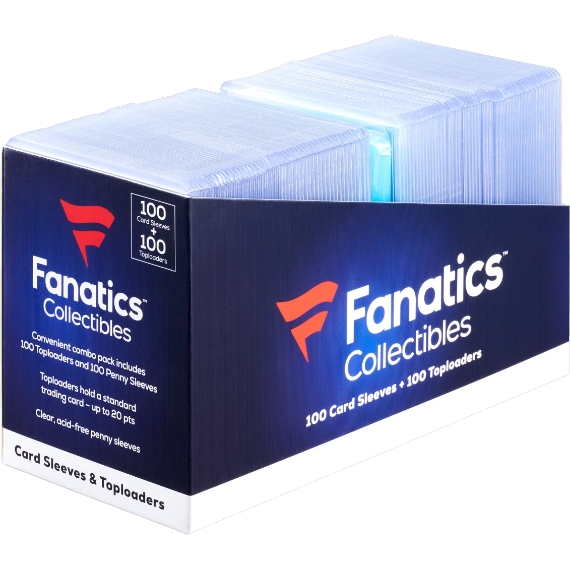 Fanatics Soft Sleeve Top Loader Combo Pack - 100 count