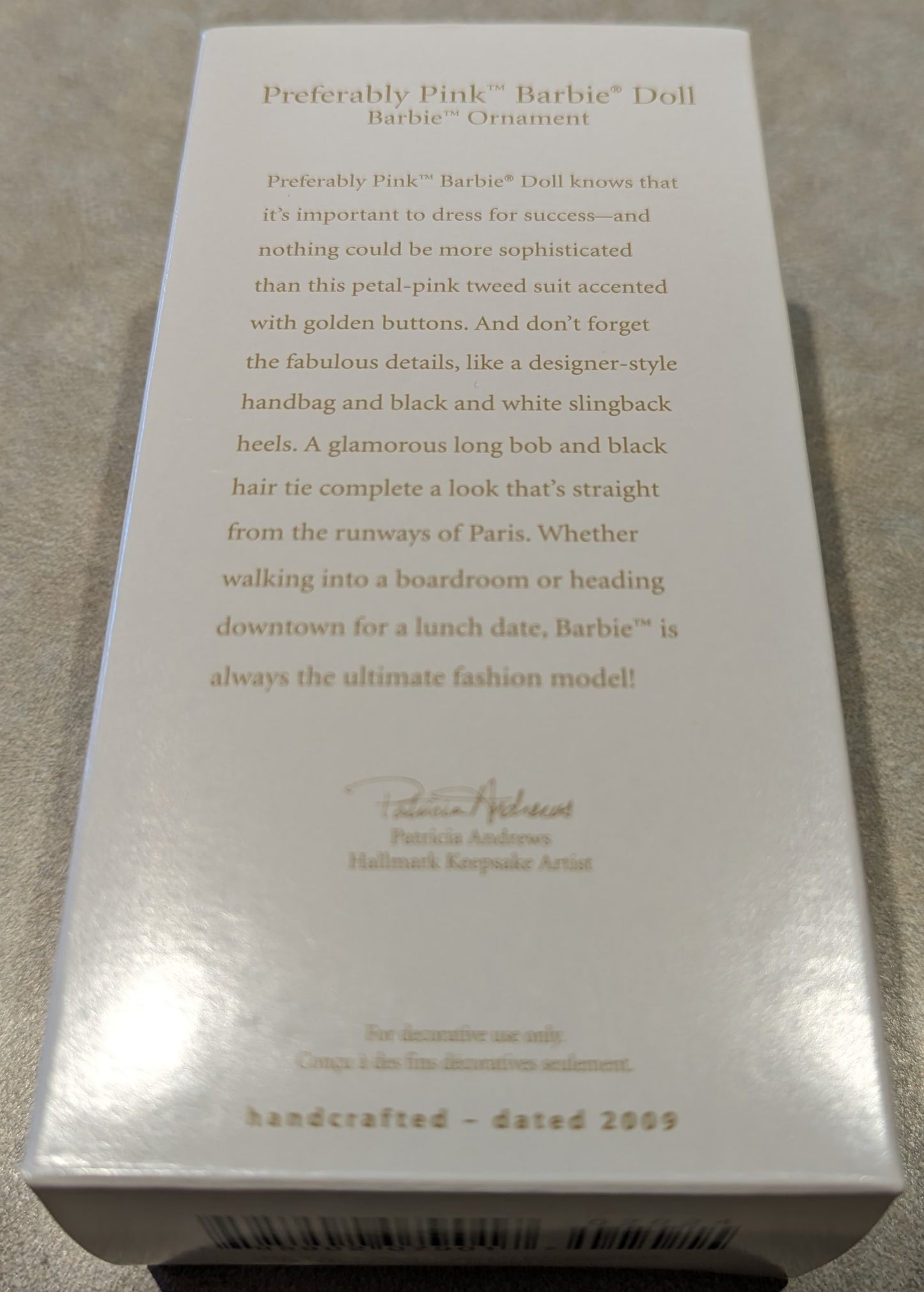 Hallmark Ornament 2009 Preferably Pink Barbie Doll