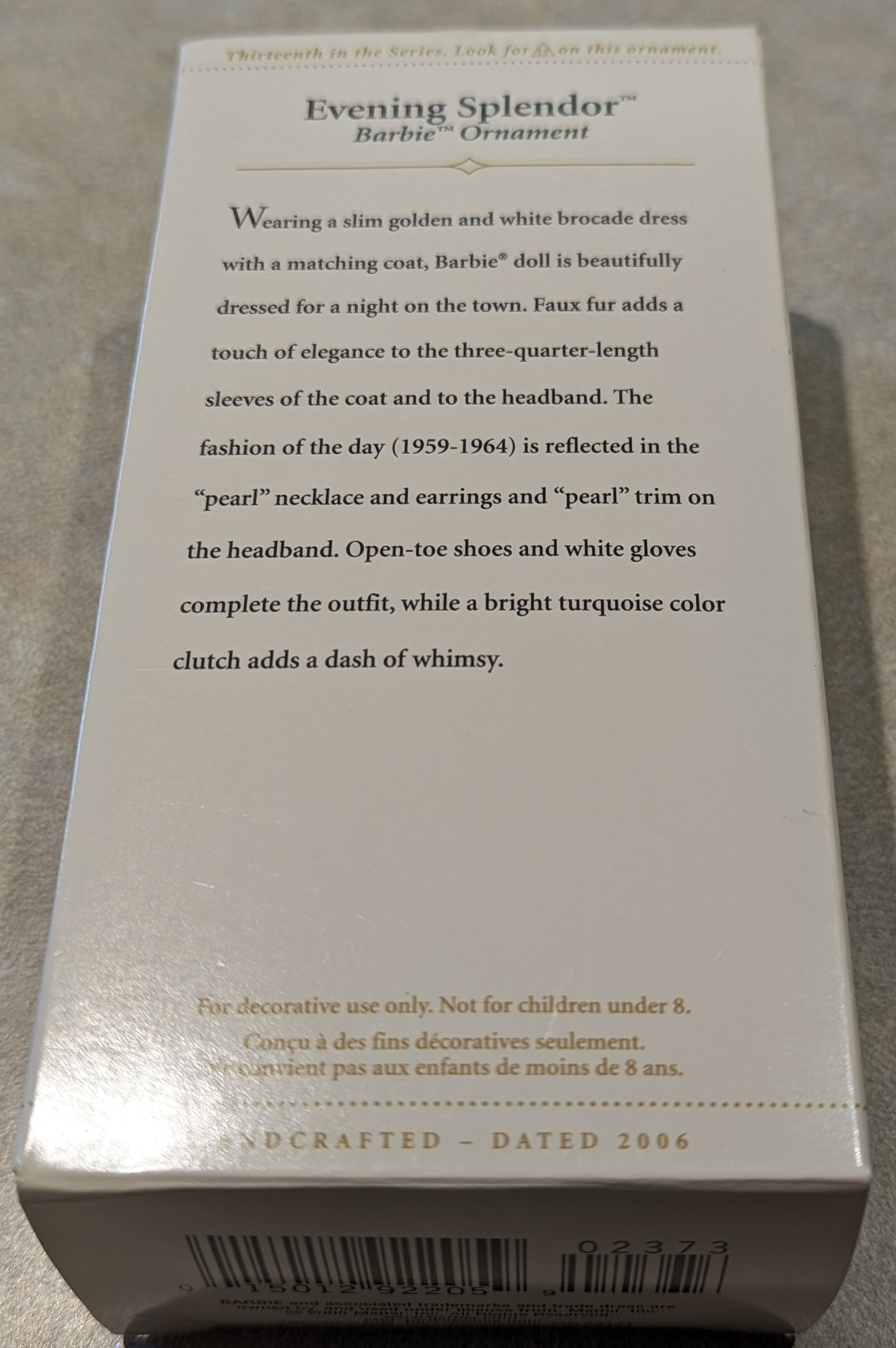 Hallmark Ornament 2006 Evening Splendor Barbie 13th