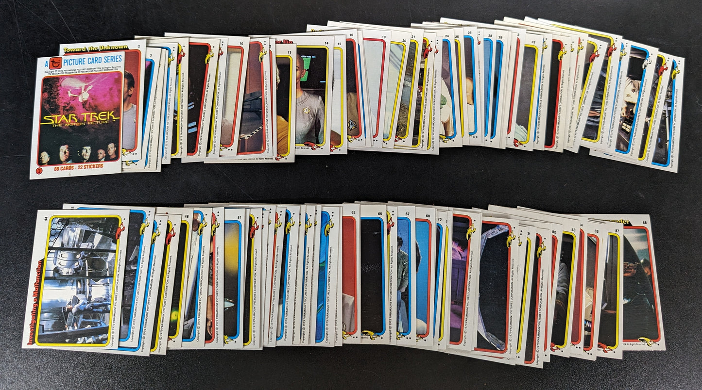 1979 Topps Star Trek The Motion Picture Complete 88 Card 22 Sticker Set