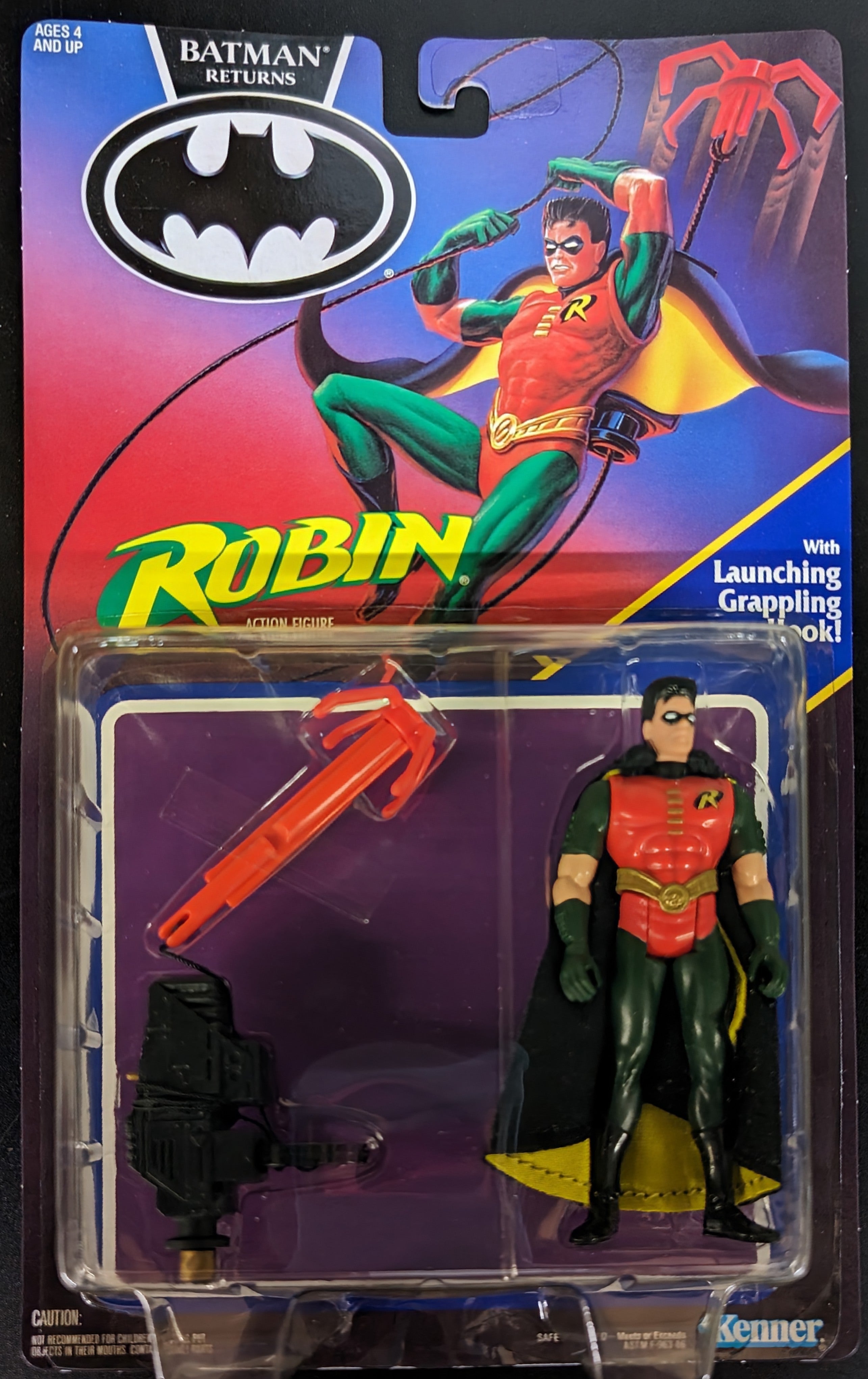 1991 Kenner Batman Returns: Robin Action Figure w/ Launching Grappling Hook