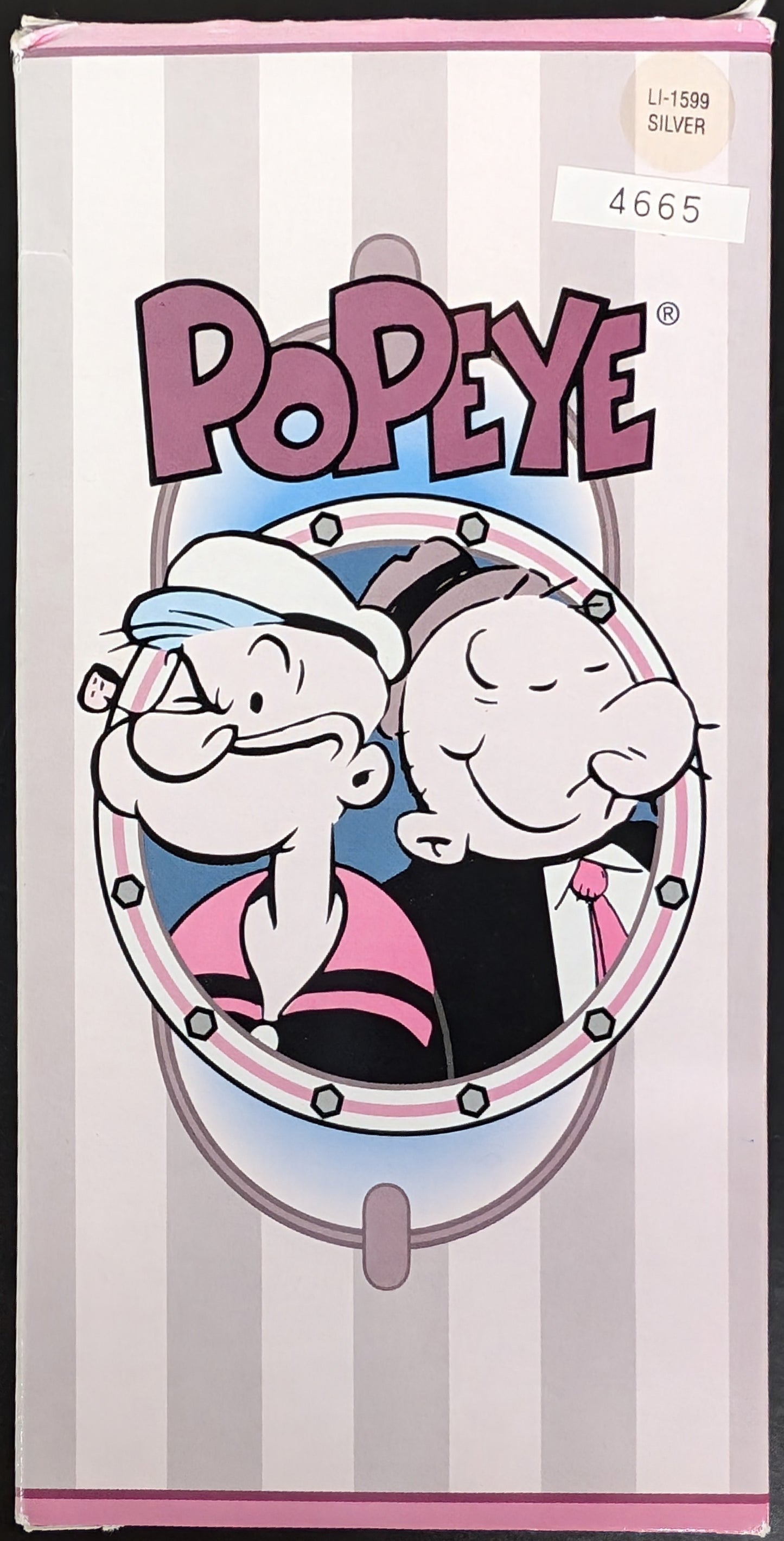 1997 Fossil Popeye & Wimpy Limited Edition Pocket Watch and Figurine