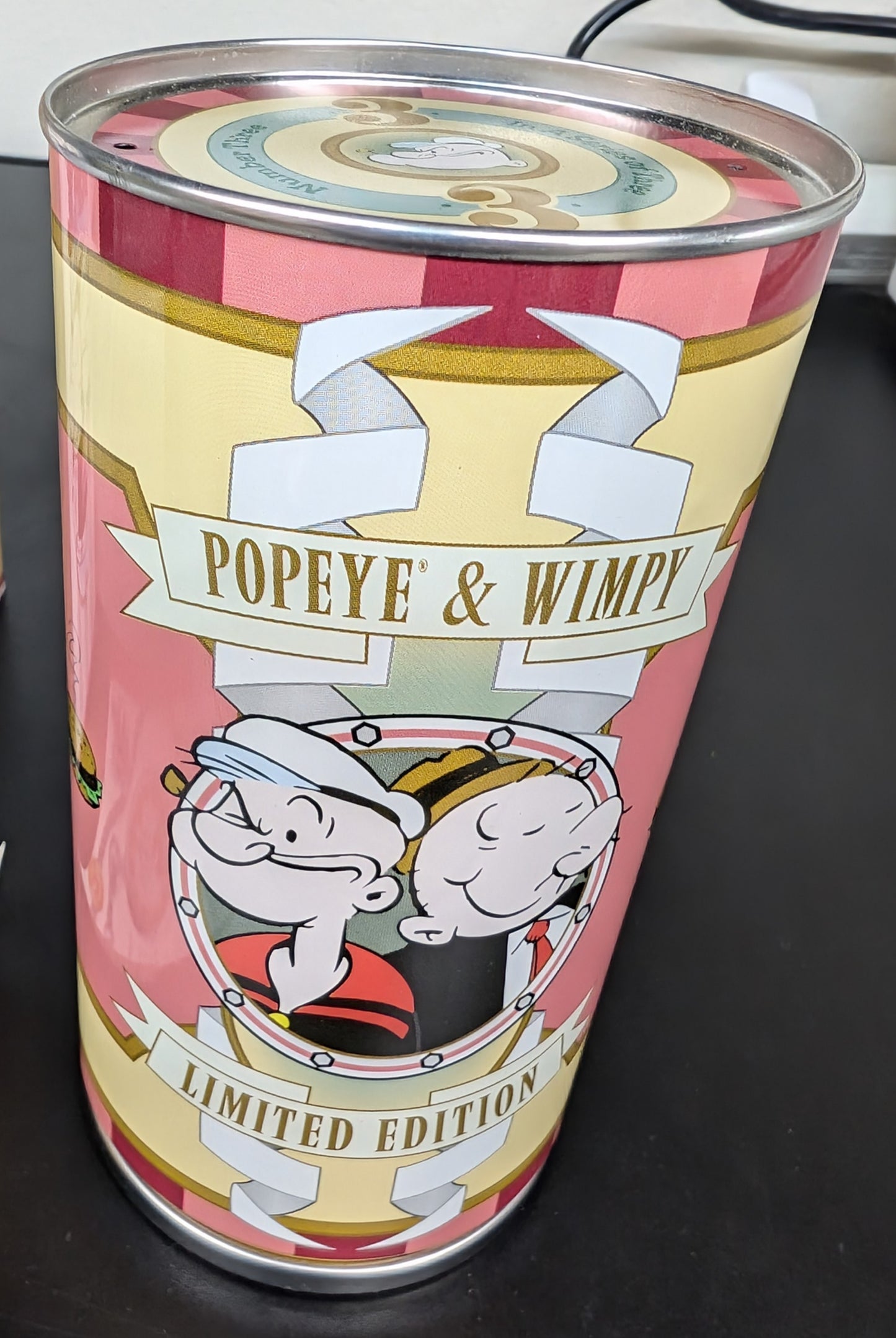 1997 Fossil Popeye & Wimpy Limited Edition Pocket Watch and Figurine
