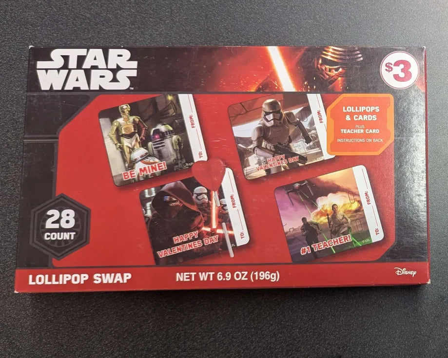 Star Wars Episode 7 Lollipop Valentines Set
