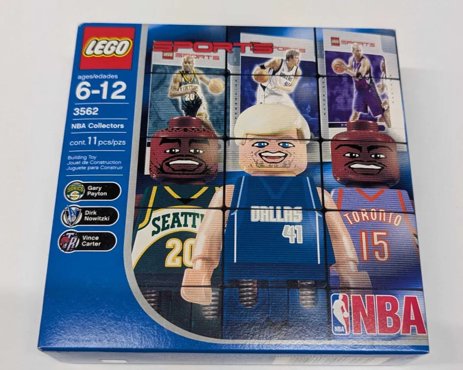 2003 Lego NBA Collectors Minifigure Set 3562: Gary Payton, Dirk Nowitzki, Vince Carter