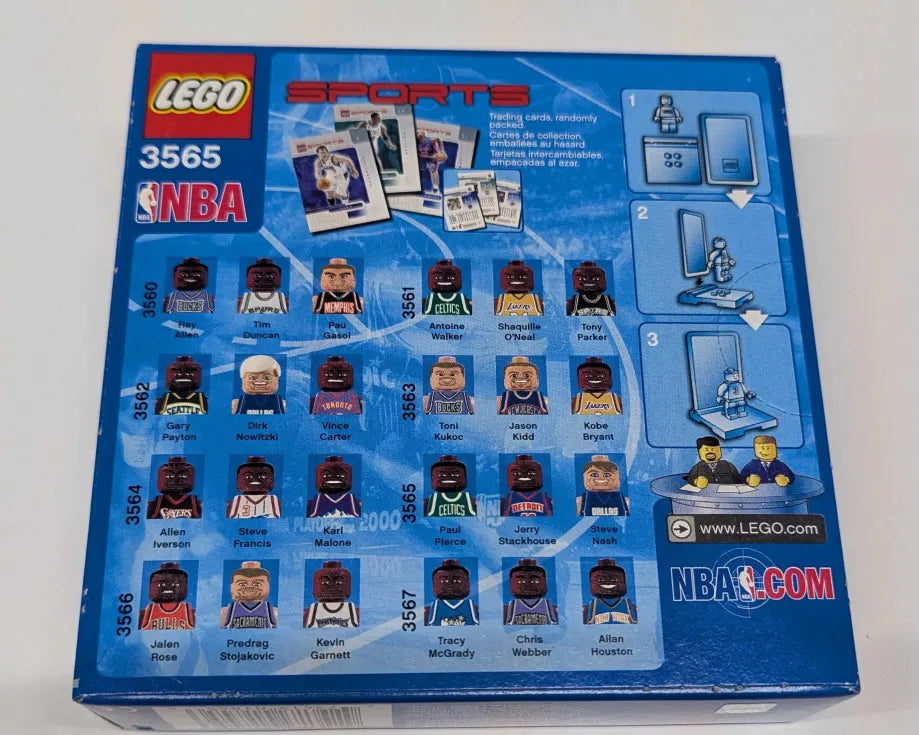 2003 Lego NBA Collectors Minifigure Set 3565: Steve Nash, Paul Pierce, Jerry Stackhouse