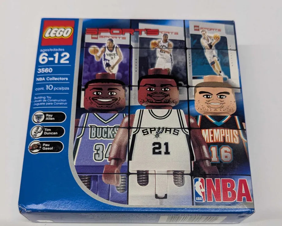 2003 Lego NBA Collectors Minifigure Set 3560: Ray Allen, Tim Duncan, Pau Gasol