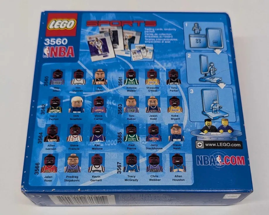 2003 Lego NBA Collectors Minifigure Set 3560: Ray Allen, Tim Duncan, Pau Gasol