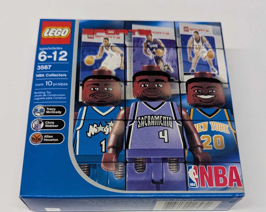 2003 Lego NBA Collectors Minifigure Set 3567: Tracy McGrady, Chris Webber, Allan Houston