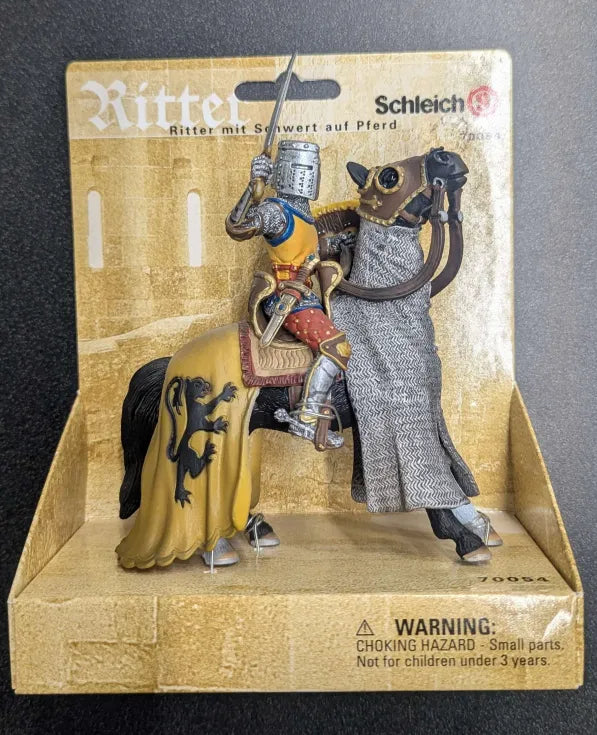 Schleich Ritter 70054 Ritter mit Schwert auf Pferd Toy Figure